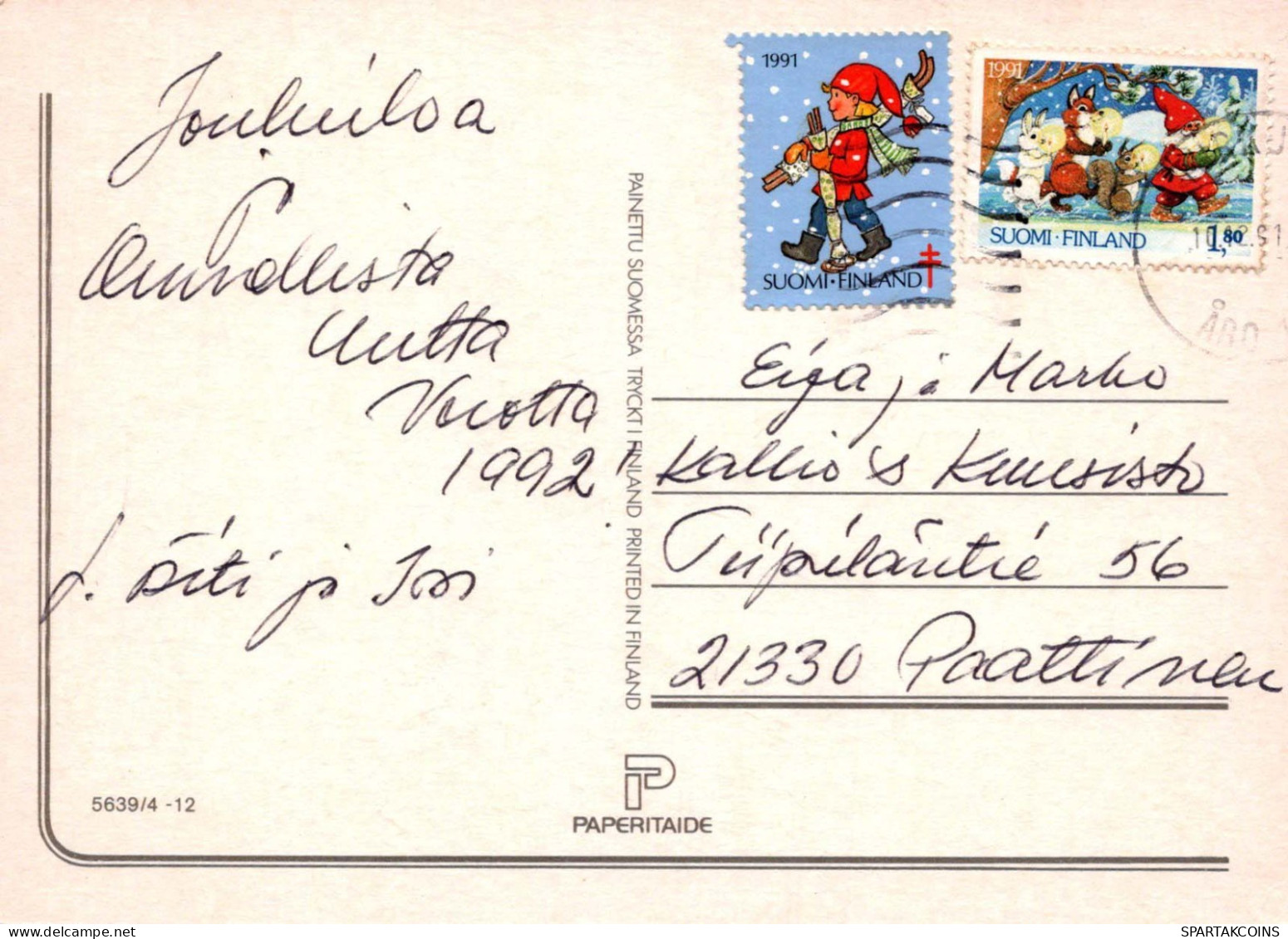 Happy New Year Christmas CANDLE Vintage Postcard CPSM #PAZ407.GB - Año Nuevo