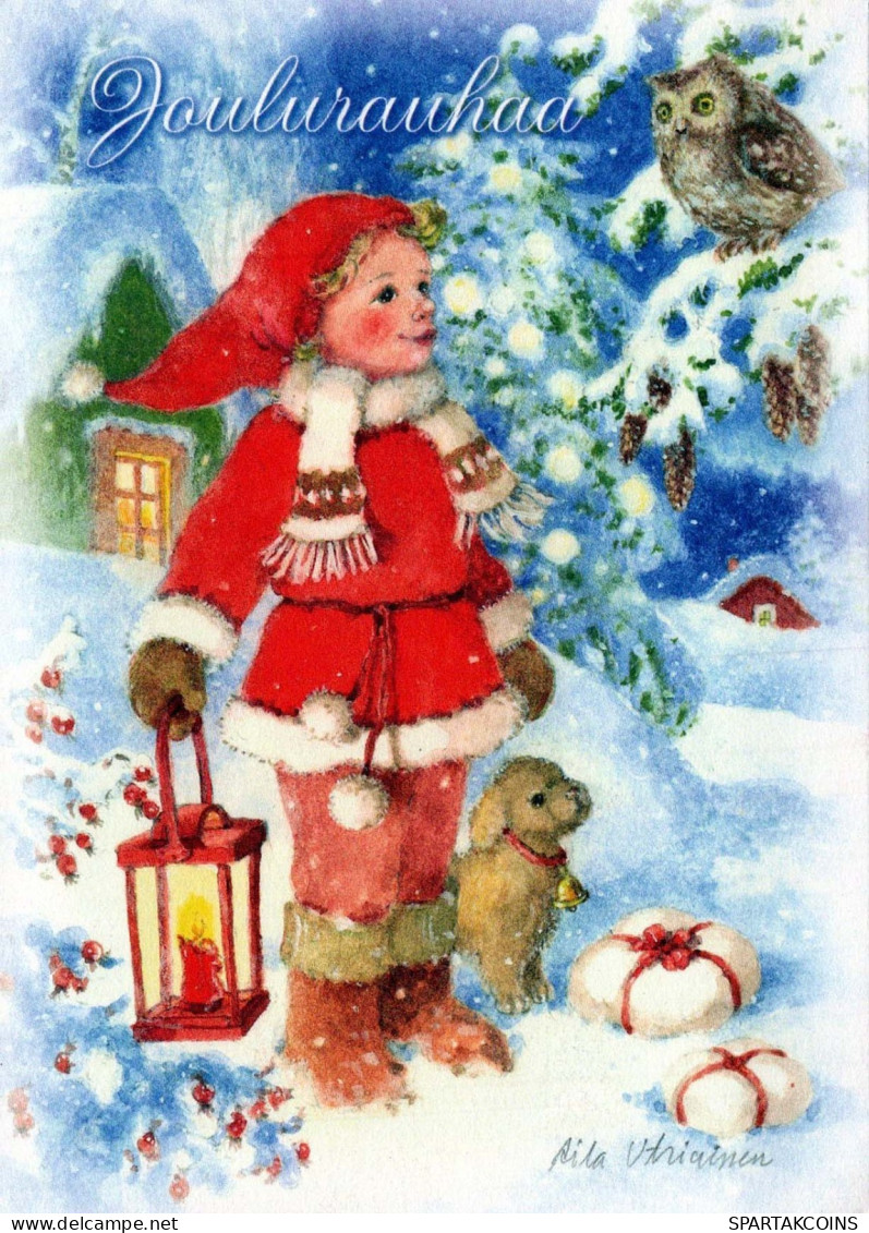 Happy New Year Christmas CHILDREN Vintage Postcard CPSM #PAY696.GB - New Year