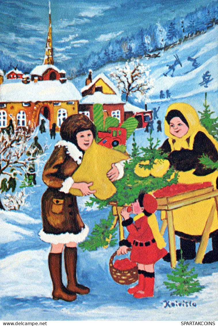 Happy New Year Christmas CHILDREN Vintage Postcard CPSM #PAY112.GB - Nieuwjaar