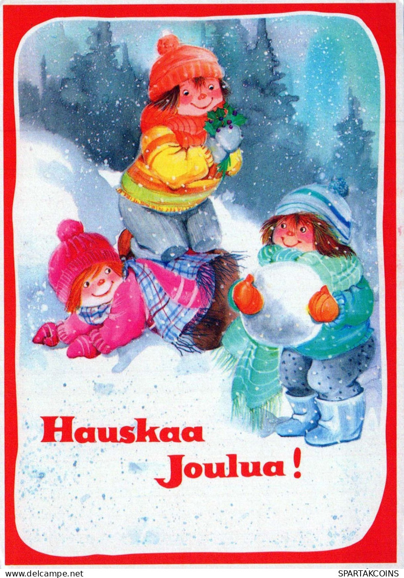 Happy New Year Christmas CHILDREN Vintage Postcard CPSM #PAW670.GB - New Year