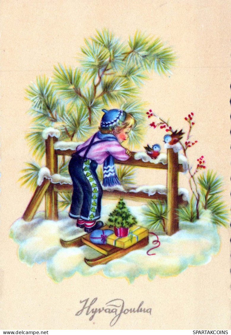 Happy New Year Christmas CHILDREN Vintage Postcard CPSM #PAW796.GB - Neujahr