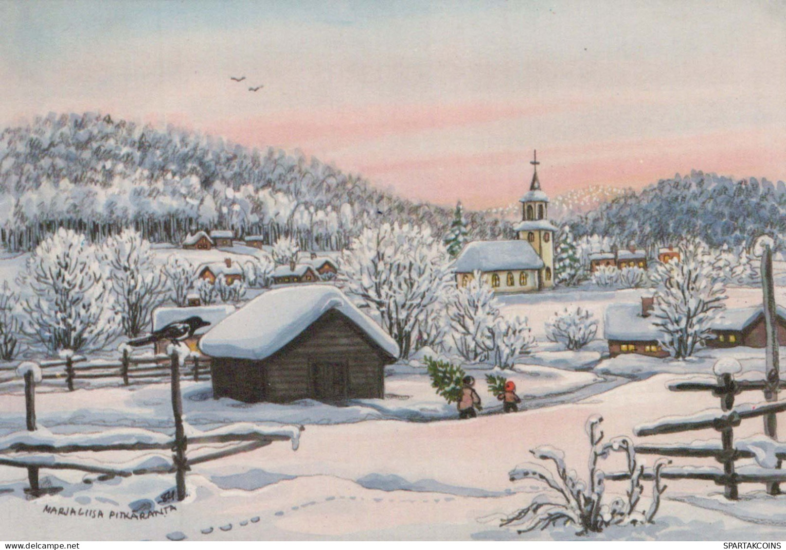 Happy New Year Christmas Vintage Postcard CPSM #PAW474.GB - Neujahr