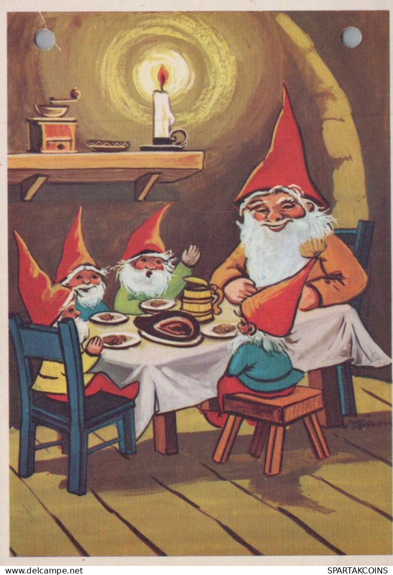 Happy New Year Christmas GNOME Vintage Postcard CPSM #PAW540.GB - Neujahr