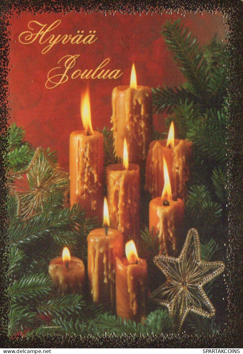 Happy New Year Christmas CANDLE Vintage Postcard CPSM #PAW111.GB - Nieuwjaar