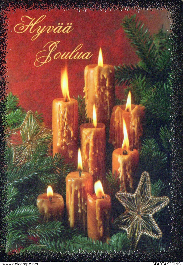 Happy New Year Christmas CANDLE Vintage Postcard CPSM #PAW111.GB - Neujahr