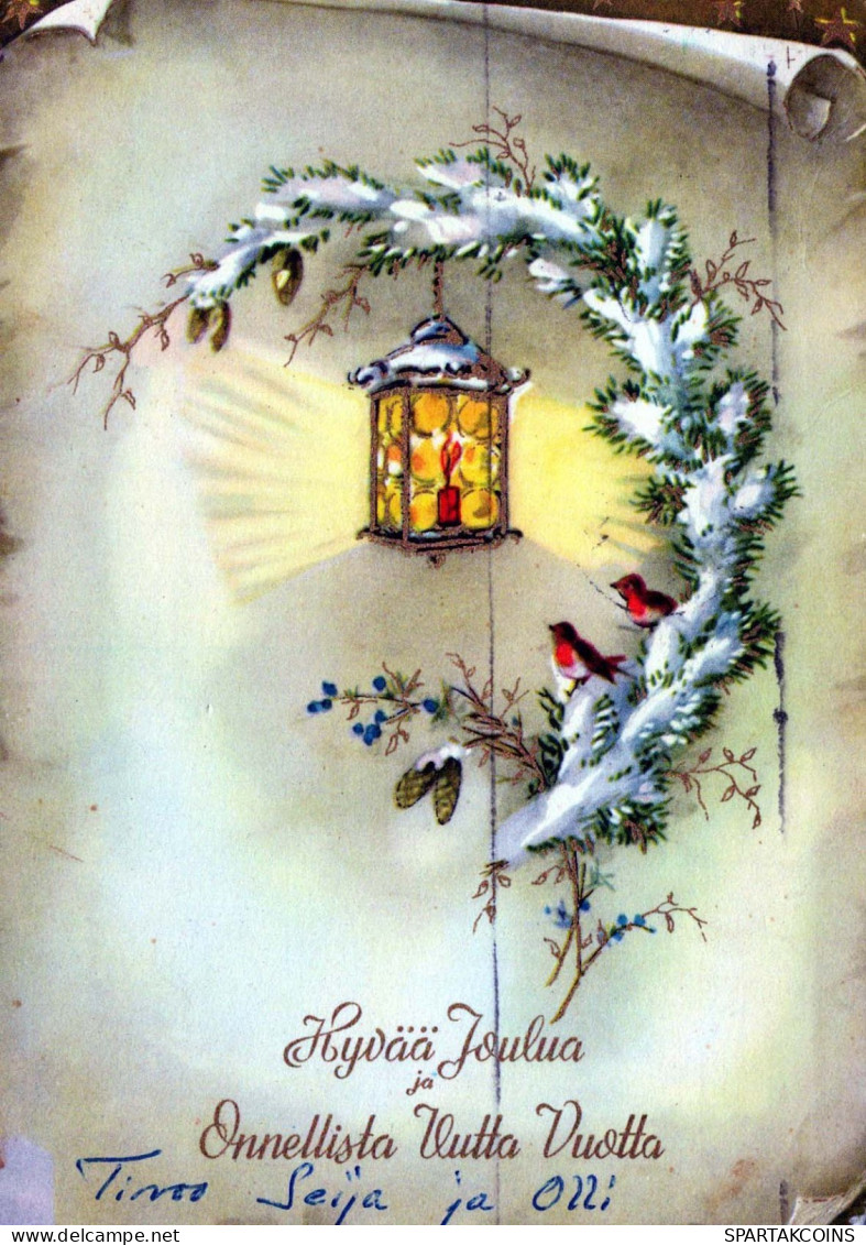 Happy New Year Christmas CANDLE Vintage Postcard CPSM #PAV989.GB - Nieuwjaar