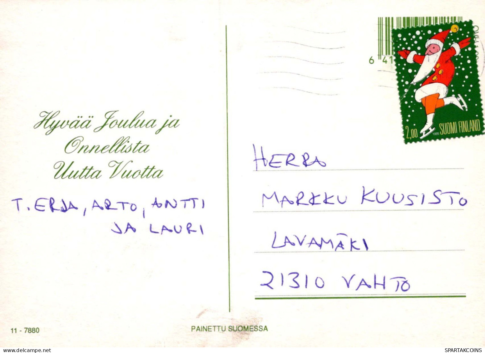 Happy New Year Christmas MOUSE Vintage Postcard CPSM #PAU994.GB - Nieuwjaar