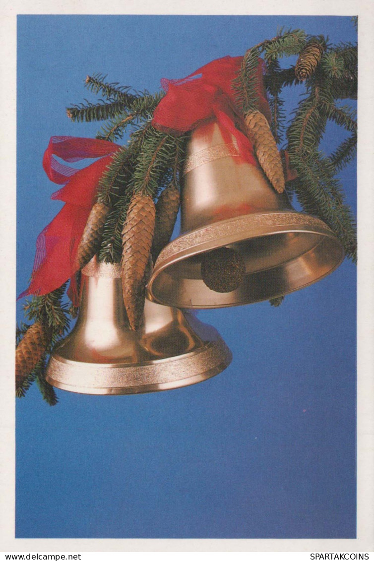 Happy New Year Christmas BELL Vintage Postcard CPSM #PAT505.GB - Neujahr