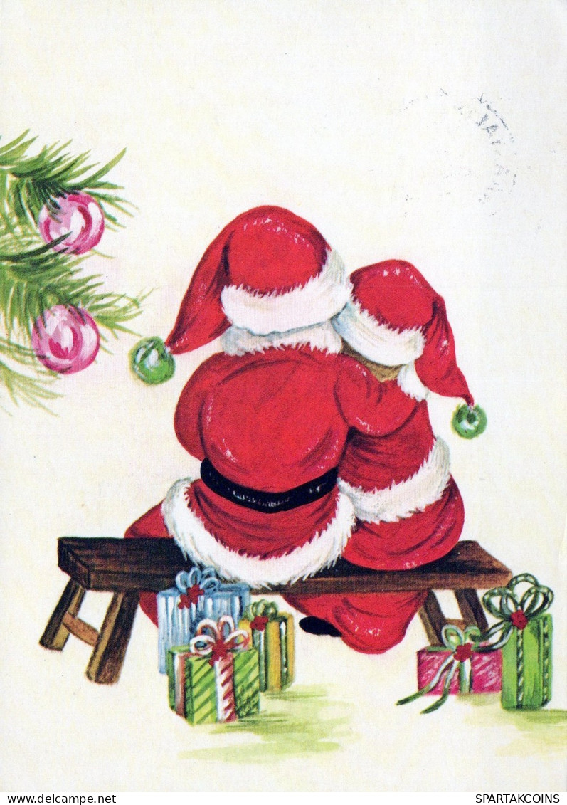 SANTA CLAUS CHILDREN CHRISTMAS Holidays Vintage Postcard CPSM #PAK294.GB - Kerstman