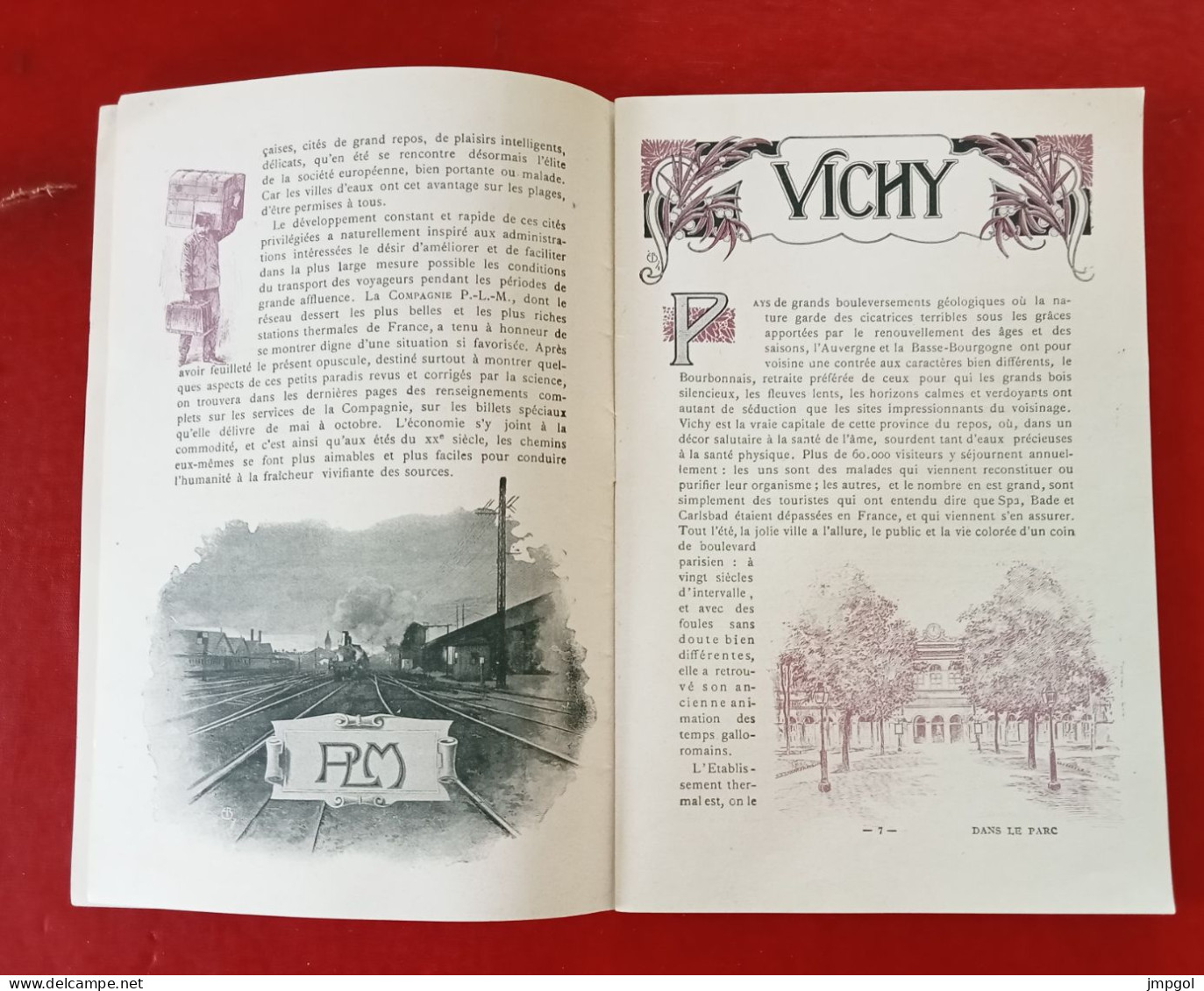 Guide Saison Thermale 1906 Chemins De Fer PLM Vichy Uriage Royat Evian Allevard.... Billets Voyages Circulaires Tarifs - Toeristische Brochures