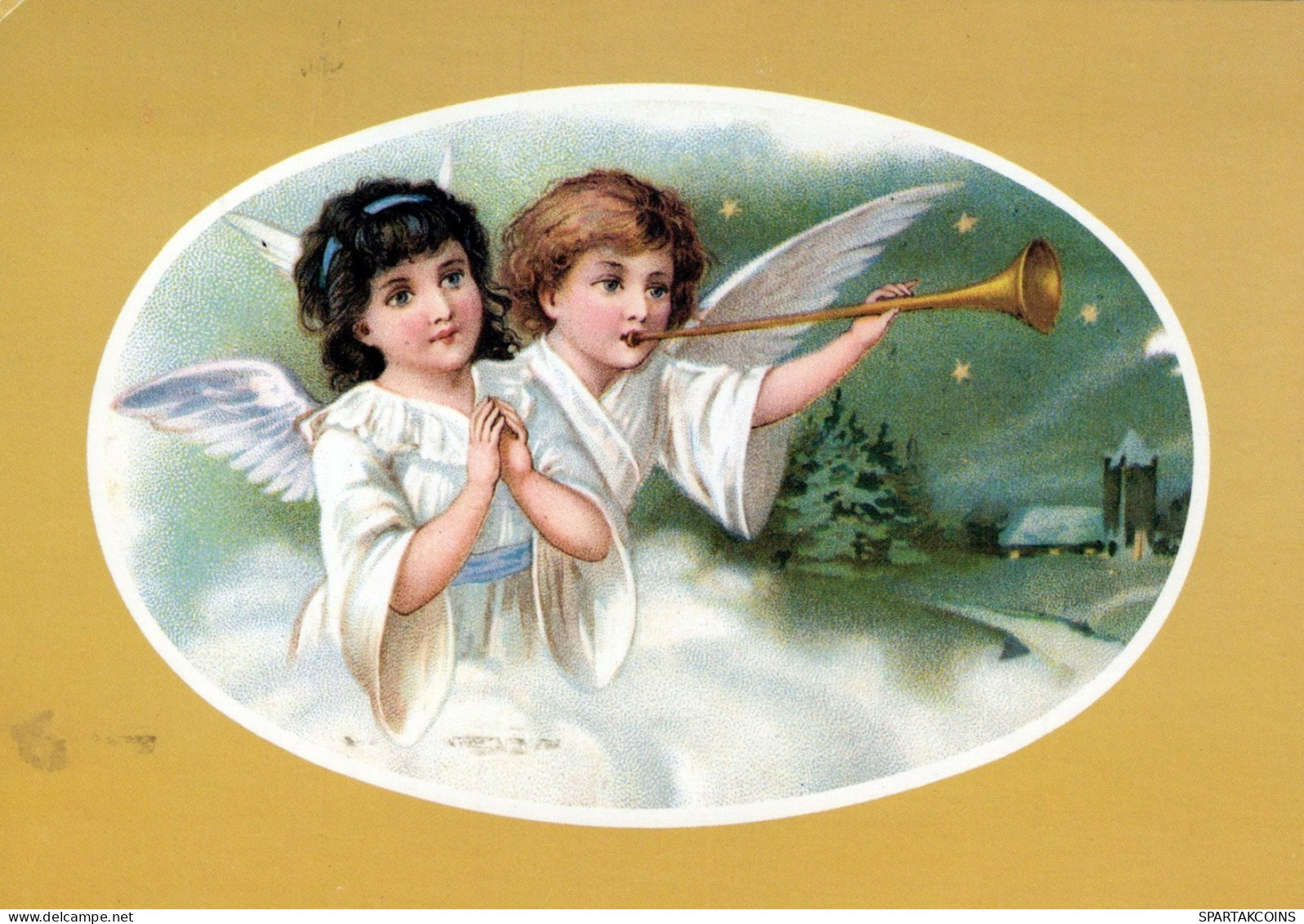 ANGEL CHRISTMAS Holidays Vintage Postcard CPSM #PAH057.GB - Anges