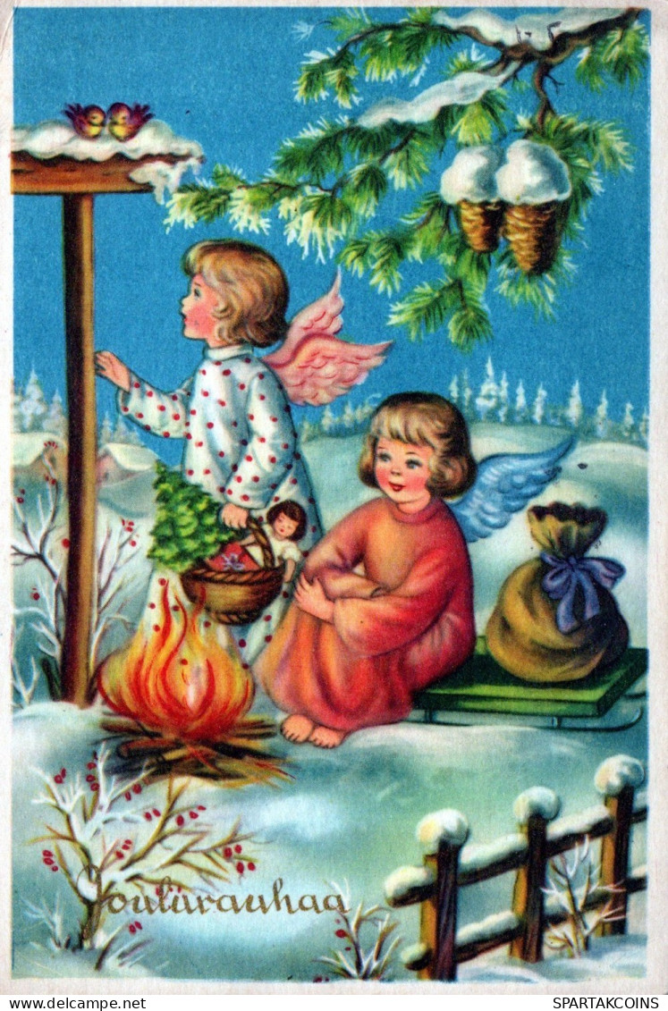 ANGEL CHRISTMAS Holidays Vintage Postcard CPSM #PAH121.GB - Angels