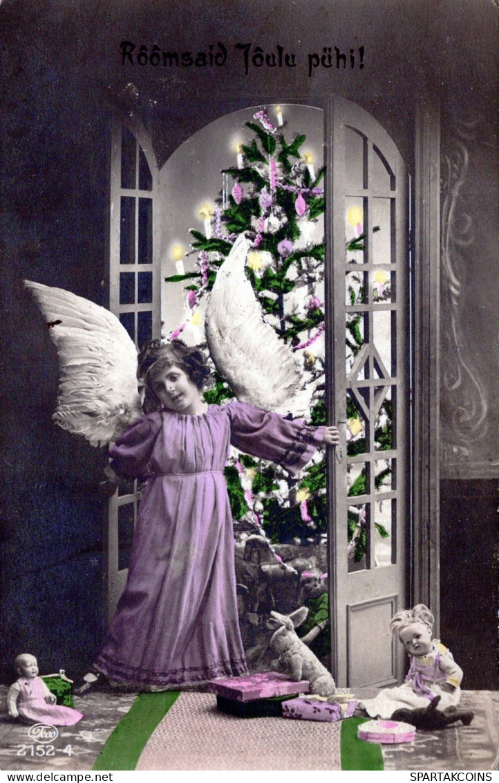 1924 ANGE NOËL Vintage Antique Carte Postale CPA #PAG684.FR - Angels
