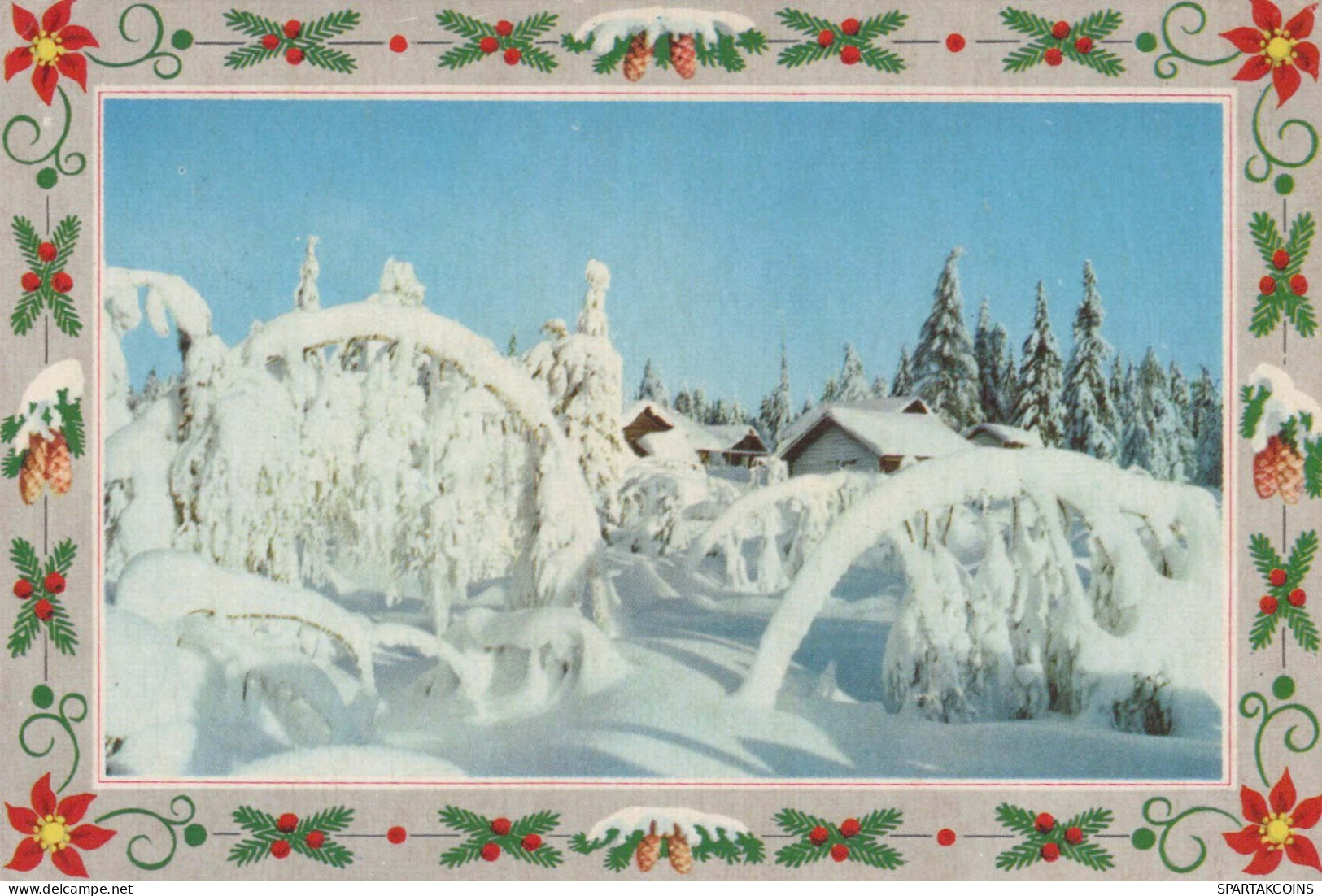 Buon Anno Natale Vintage Cartolina CPSMPF #PKG218.IT - Nieuwjaar