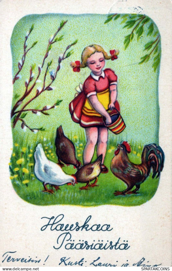 PASQUA BAMBINO UOVO Vintage Cartolina CPA #PKE363.IT - Pâques