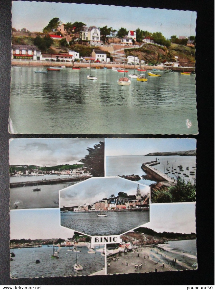 CP 22 Côtes Du Nord BINIC - LOT DE 2 CARTES POSTALES -  Multivues - Un Coin Du Port - Binic