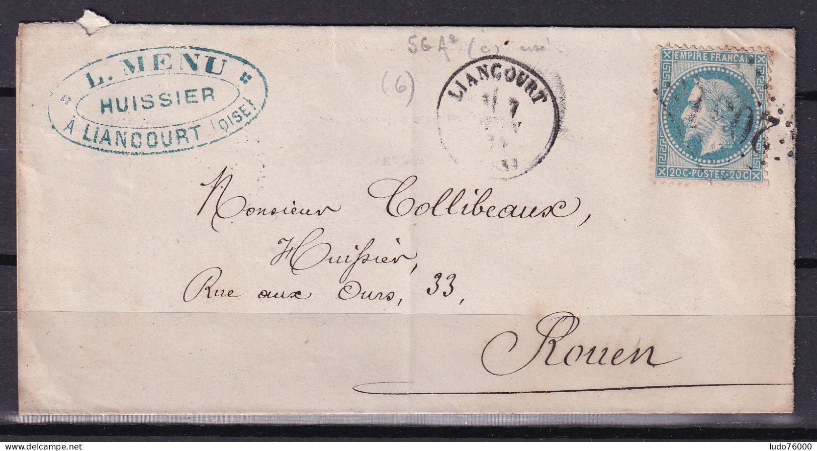 D 808 / NAPOLEON N° 29 SUR LETTRE - 1863-1870 Napoleon III Gelauwerd