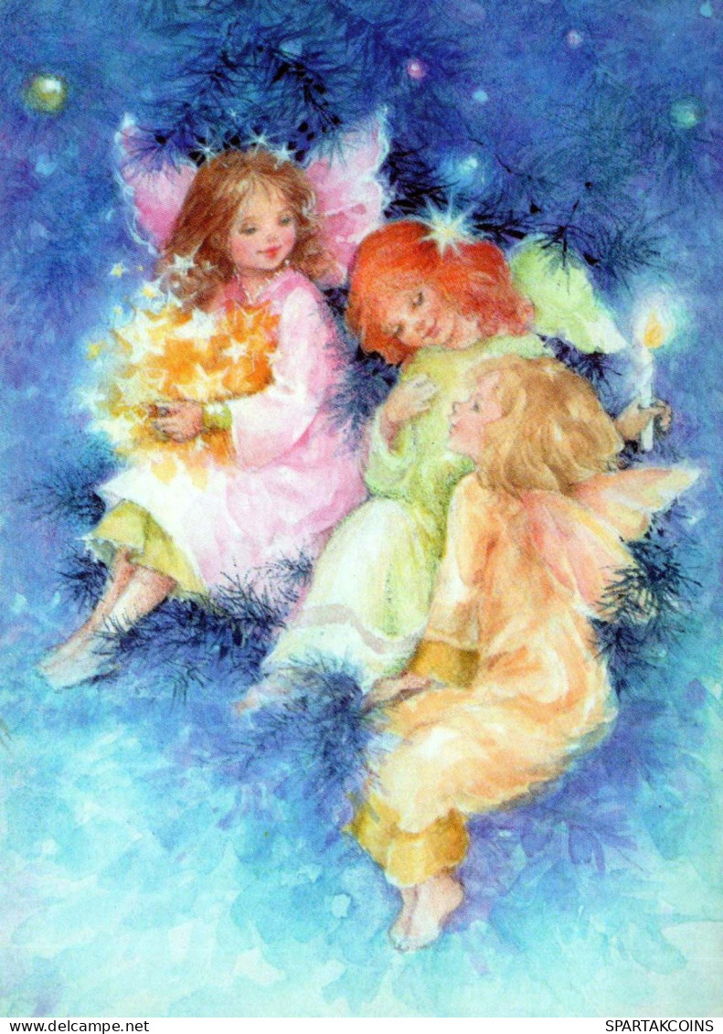 ANGELO Natale Vintage Cartolina CPSM #PBP543.IT - Angeli