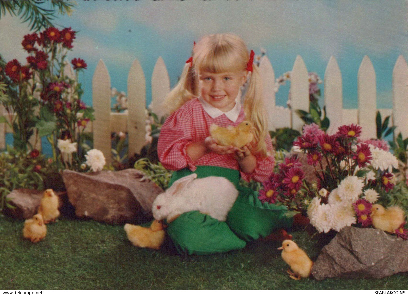 PASQUA BAMBINO UOVO Vintage Cartolina CPSM #PBO348.IT - Easter