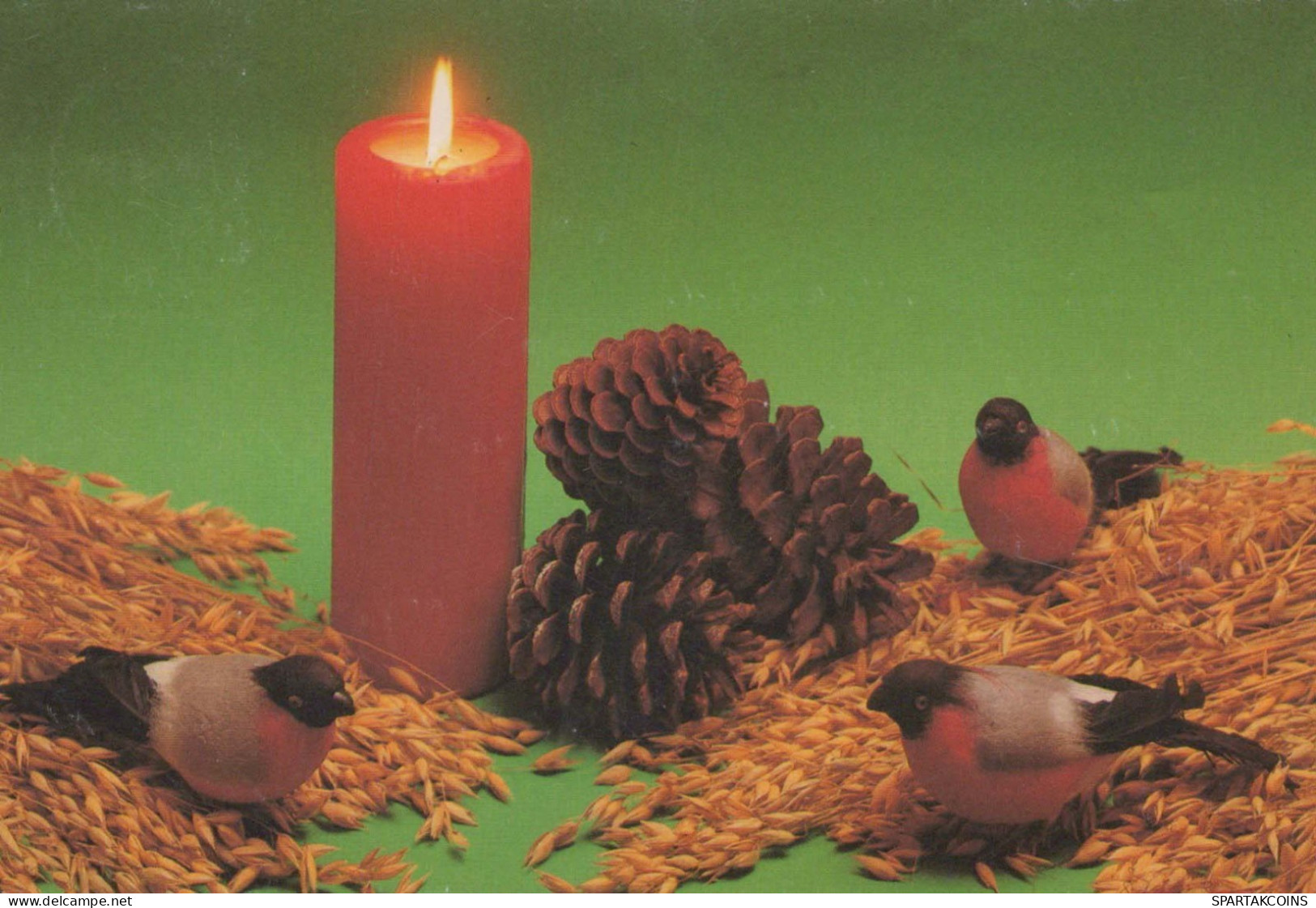 Buon Anno Natale CANDELA Vintage Cartolina CPSM #PBN910.IT - Año Nuevo