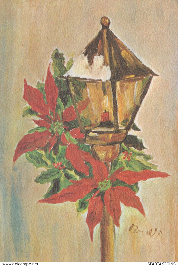 Buon Anno Natale CANDELA Vintage Cartolina CPSM #PBN728.IT - Nieuwjaar