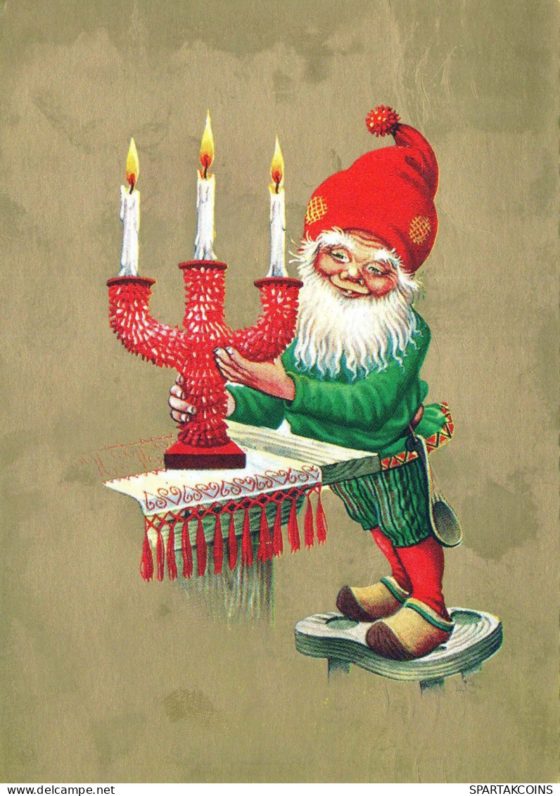 Buon Anno Natale GNOME Vintage Cartolina CPSM #PBL906.IT - Nieuwjaar