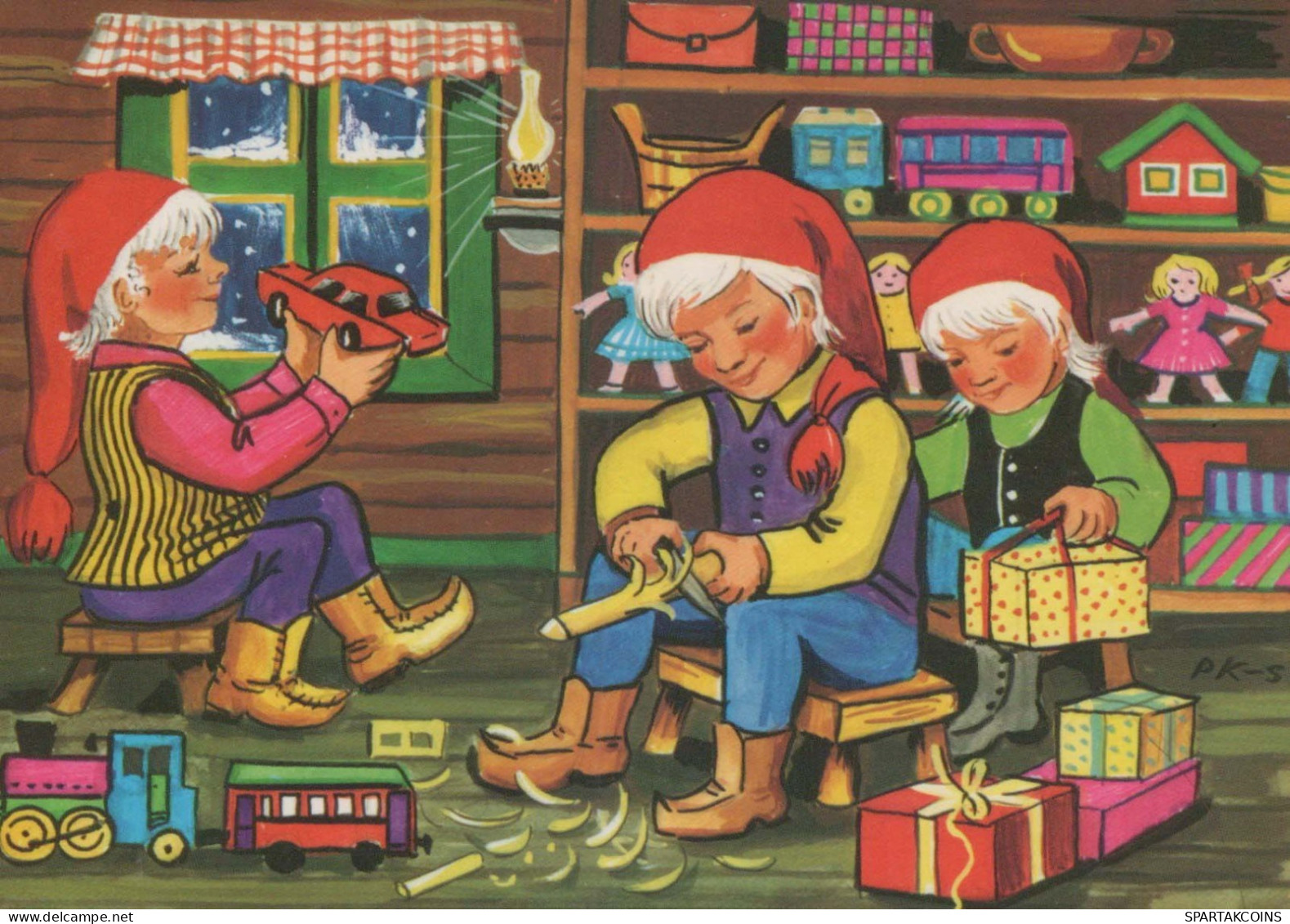 Buon Anno Natale GNOME Vintage Cartolina CPSM #PBL974.IT - Año Nuevo