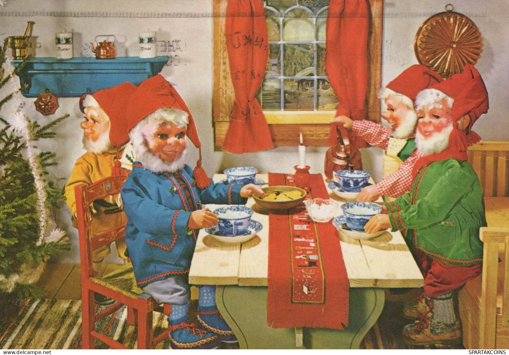 Buon Anno Natale GNOME Vintage Cartolina CPSM #PBM052.IT - Año Nuevo