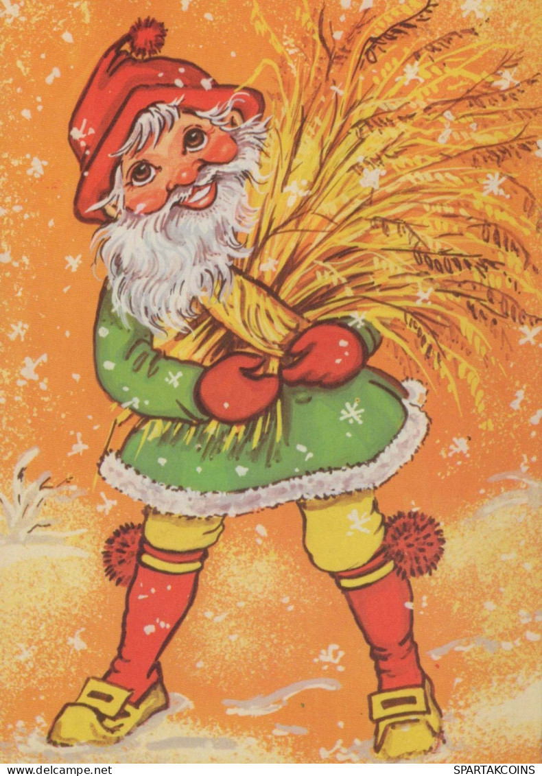 BABBO NATALE Buon Anno Natale Vintage Cartolina CPSM #PBL174.IT - Kerstman