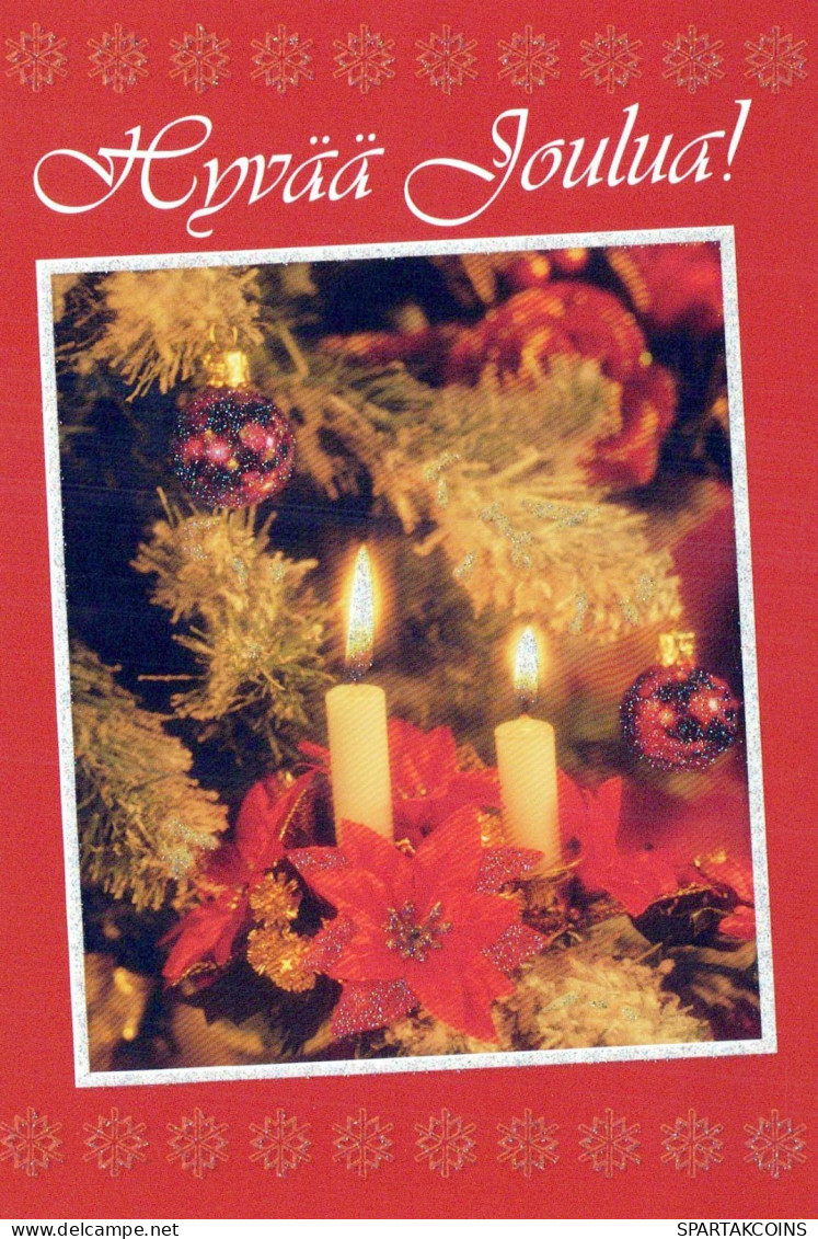 Buon Anno Natale CANDELA Vintage Cartolina CPSM #PAZ592.IT - Neujahr