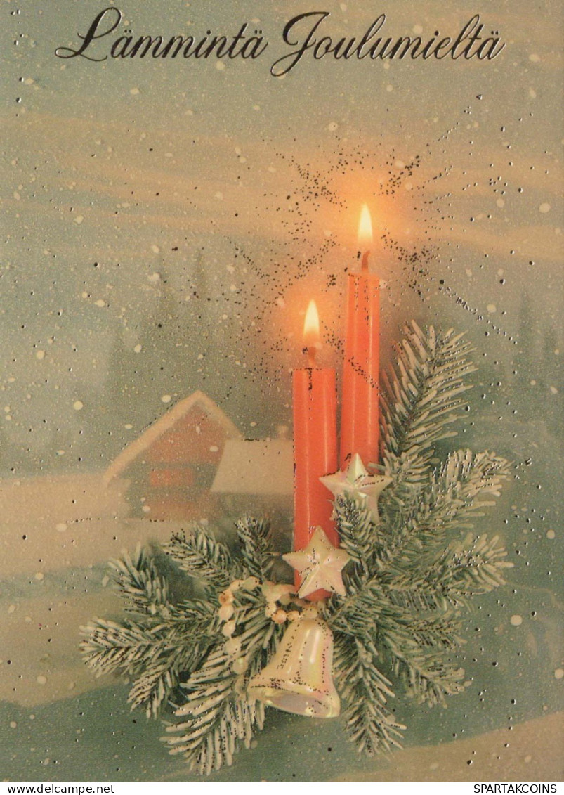 Buon Anno Natale CANDELA Vintage Cartolina CPSM #PAZ532.IT - Neujahr