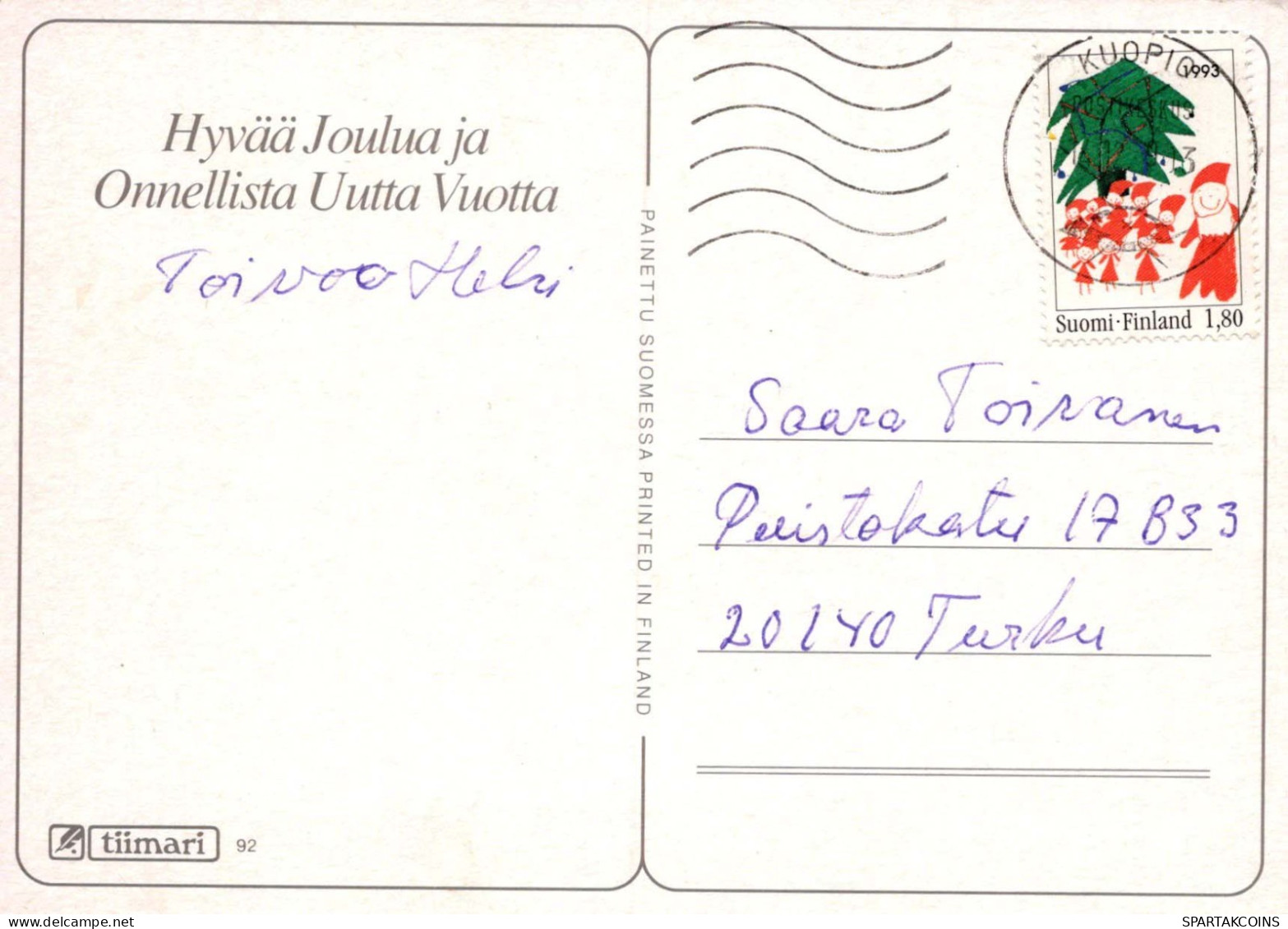 Buon Anno Natale BAMBINO Vintage Cartolina CPSM #PAY767.IT - Neujahr