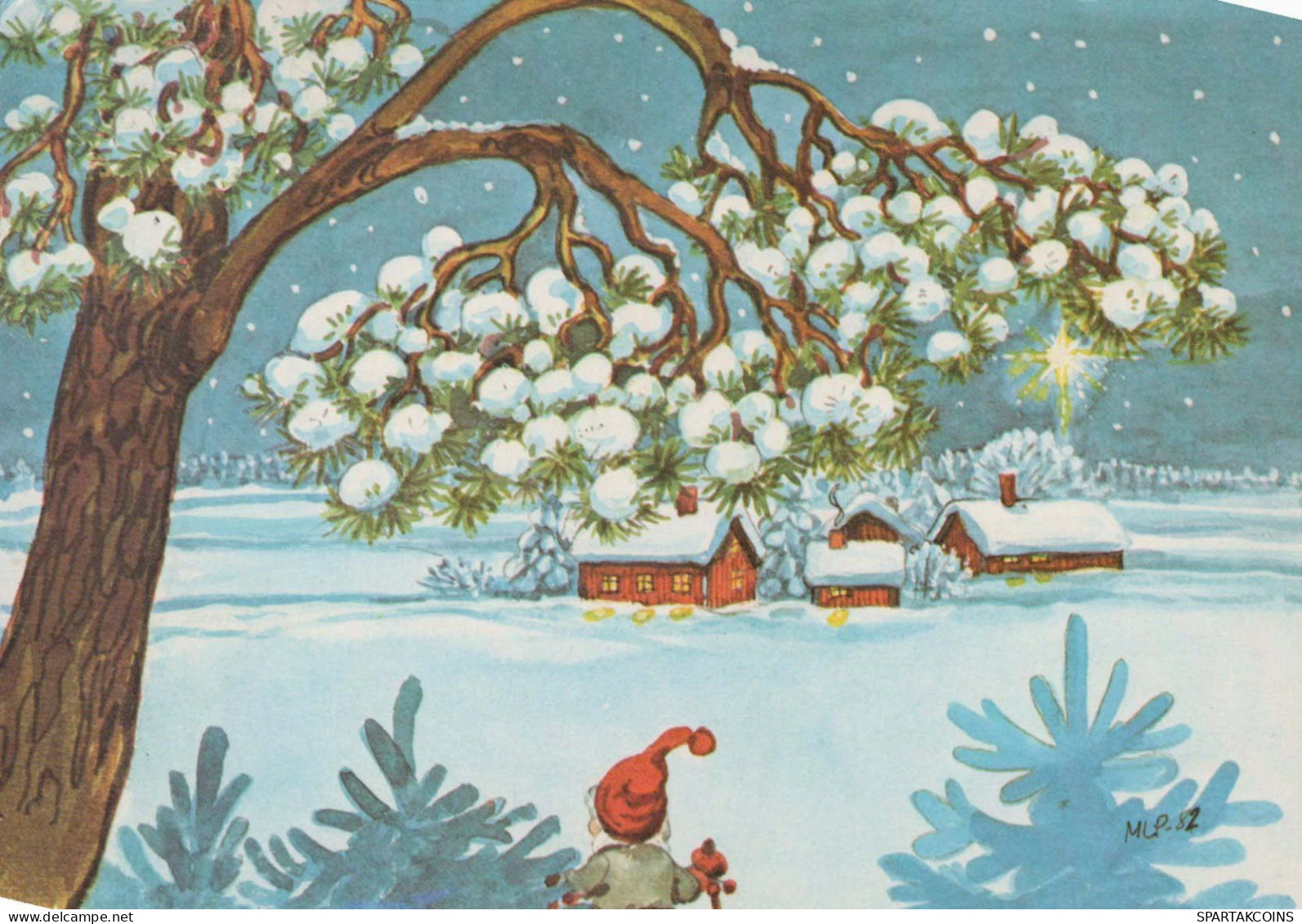 Buon Anno Natale GNOME Vintage Cartolina CPSM #PAW926.IT - Neujahr