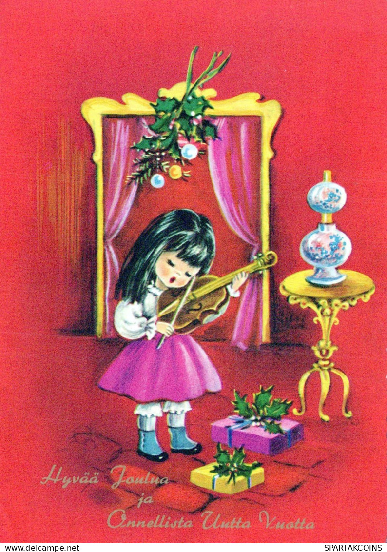 Buon Anno Natale BAMBINO Vintage Cartolina CPSM #PAW675.IT - Neujahr