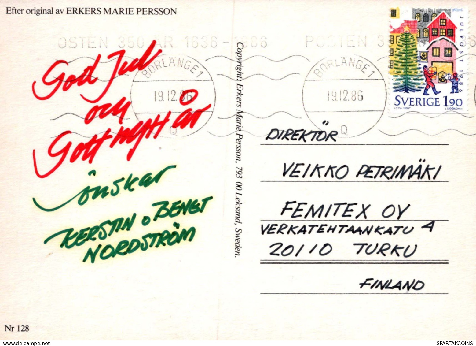 Buon Anno Natale CERVO Vintage Cartolina CPSM #PAU735.IT - Nouvel An