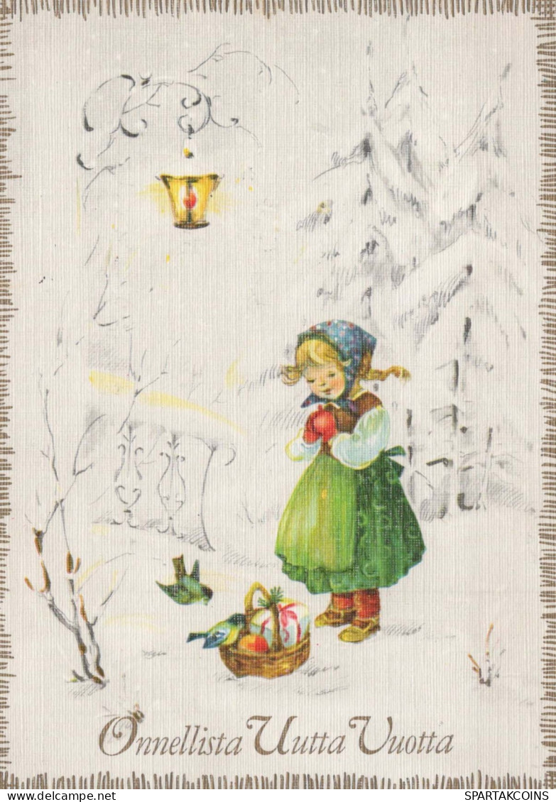 Buon Anno Natale BAMBINO Vintage Cartolina CPSM #PAU061.IT - Neujahr