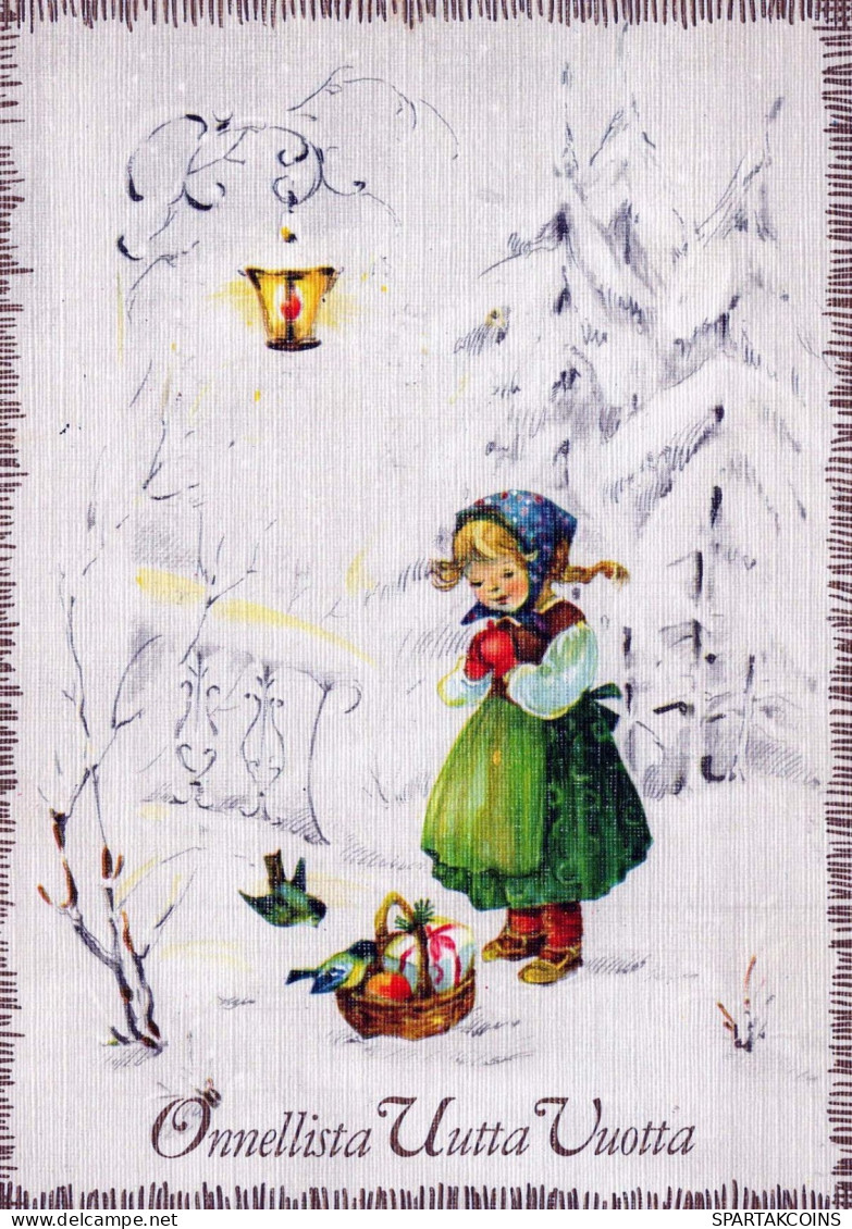 Buon Anno Natale BAMBINO Vintage Cartolina CPSM #PAU061.IT - Neujahr