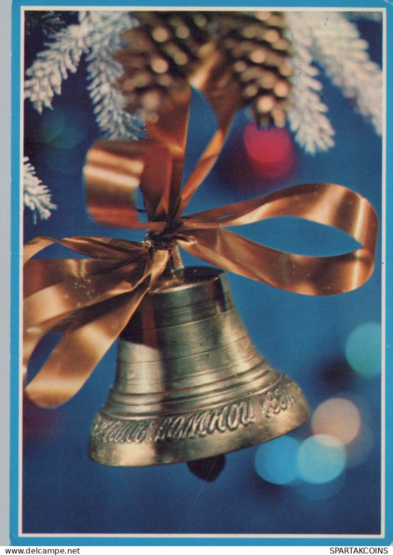 Buon Anno Natale BELL Vintage Cartolina CPSM #PAT571.IT - Nouvel An