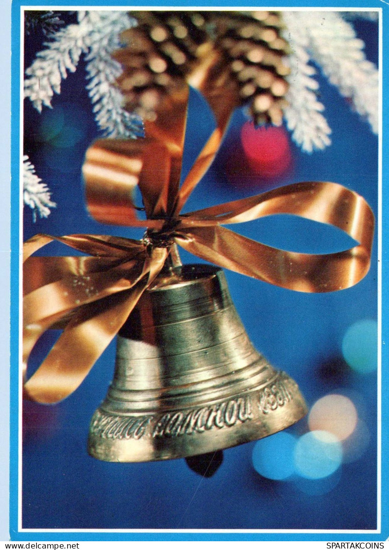 Buon Anno Natale BELL Vintage Cartolina CPSM #PAT571.IT - Nouvel An