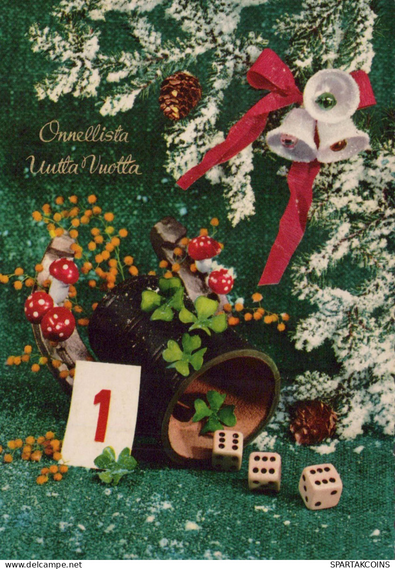 Buon Anno Natale Vintage Cartolina CPSM #PAT876.IT - New Year