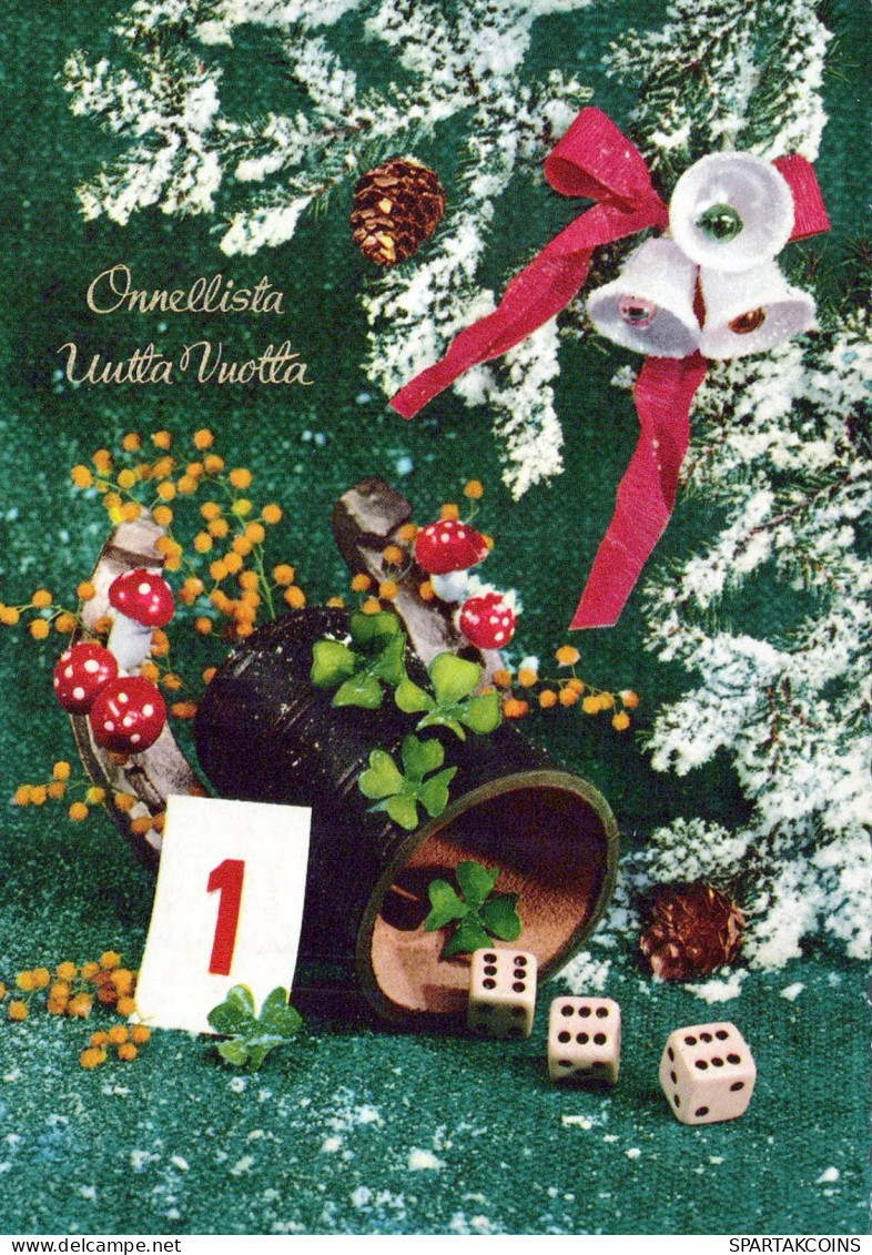 Buon Anno Natale Vintage Cartolina CPSM #PAT876.IT - New Year