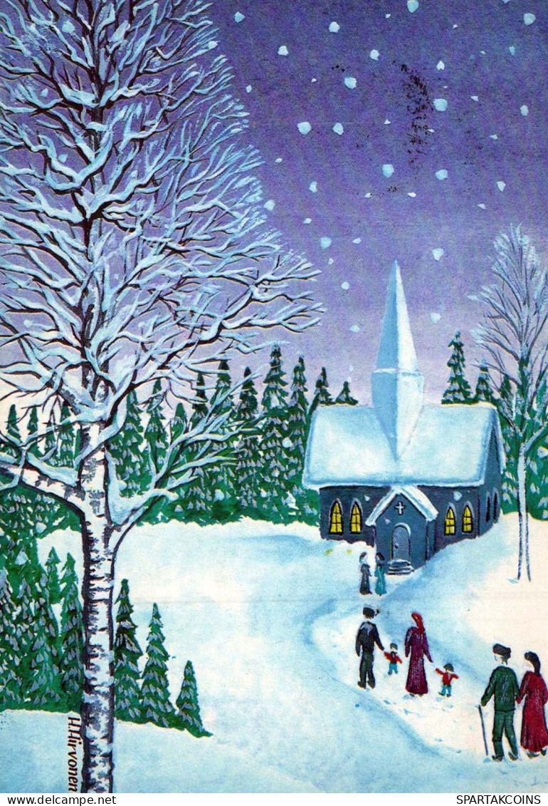 Buon Anno Natale Vintage Cartolina CPSM #PAT195.IT - Nieuwjaar