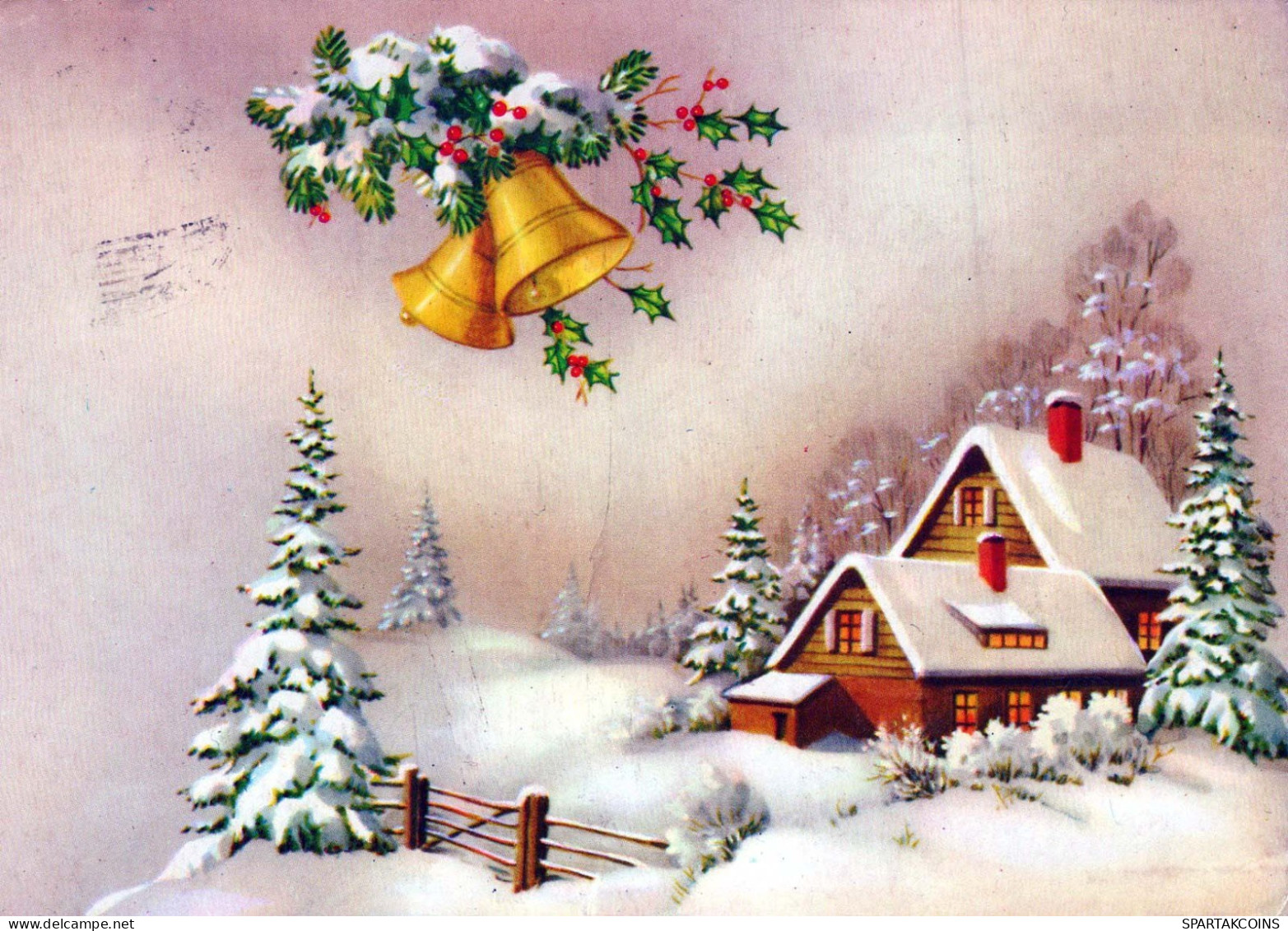 Buon Anno Natale BELL Vintage Cartolina CPSM #PAT446.IT - Nieuwjaar