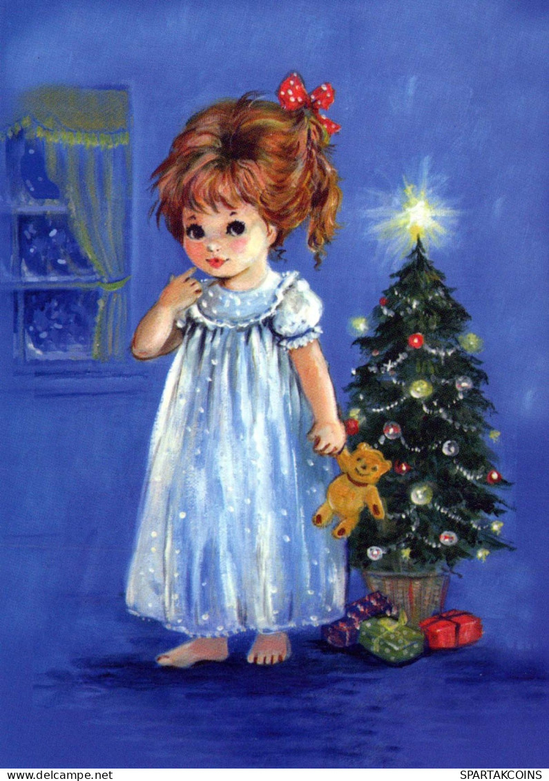 Buon Anno Natale BAMBINO Vintage Cartolina CPSM #PAS886.IT - New Year