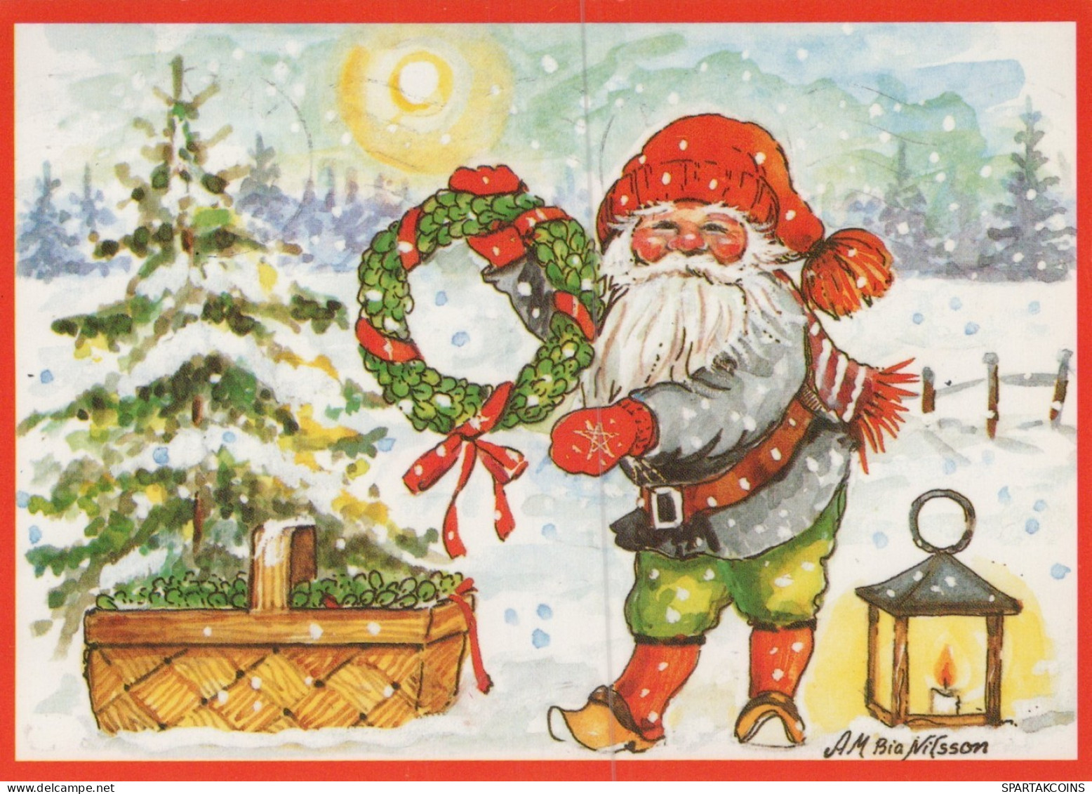 BABBO NATALE Natale Vintage Cartolina CPSM #PAK913.IT - Santa Claus