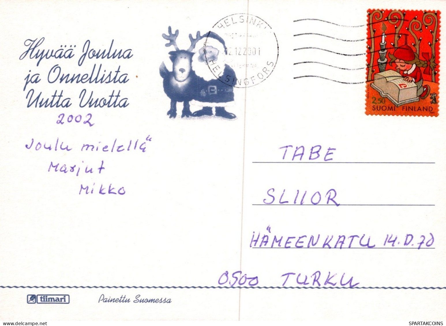 BABBO NATALE Natale Vintage Cartolina CPSM #PAK835.IT - Santa Claus
