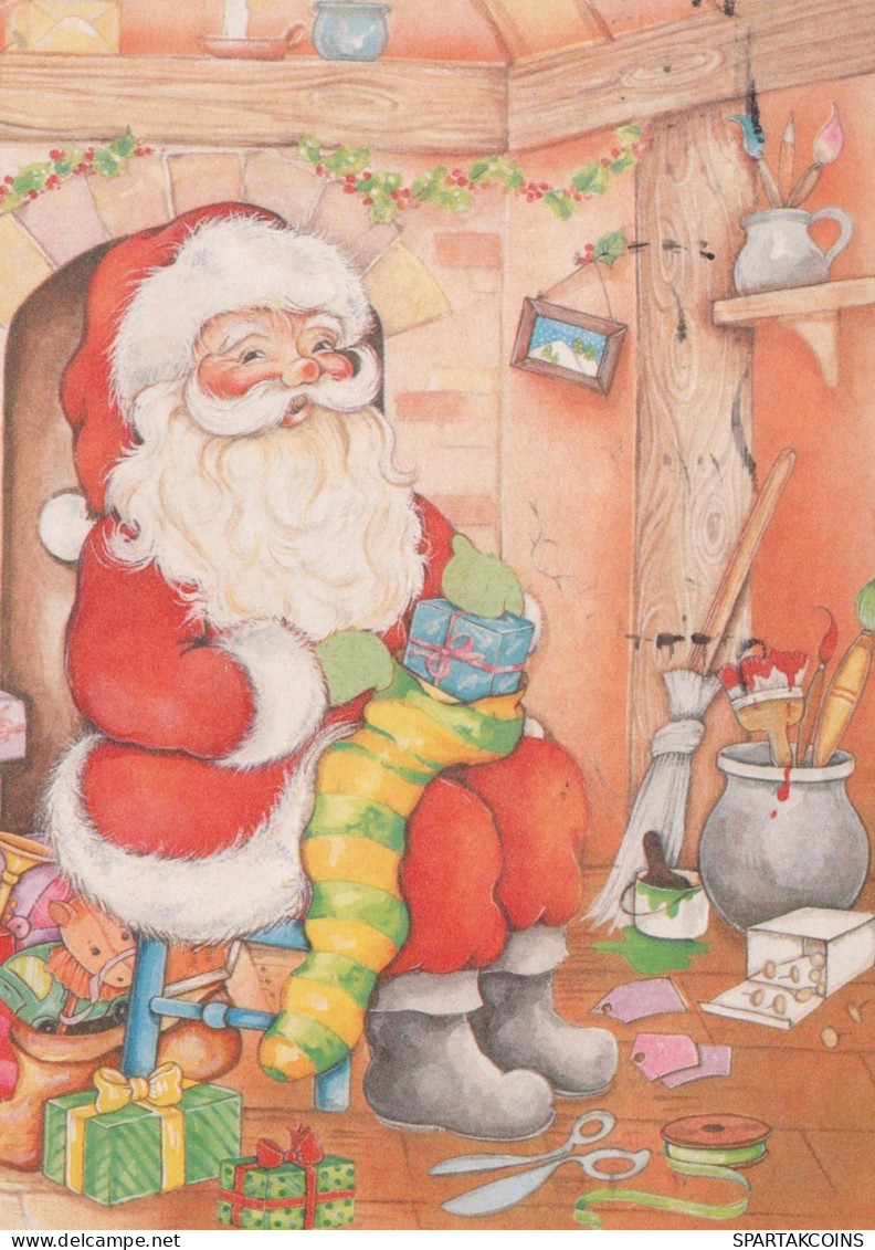 BABBO NATALE Natale Vintage Cartolina CPSM #PAK152.IT - Kerstman