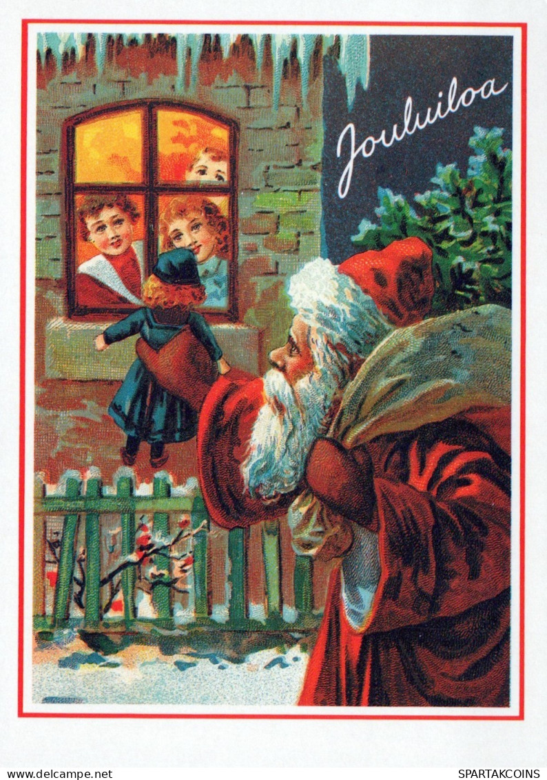 BABBO NATALE BAMBINO Natale Vintage Cartolina CPSM #PAK299.IT - Kerstman