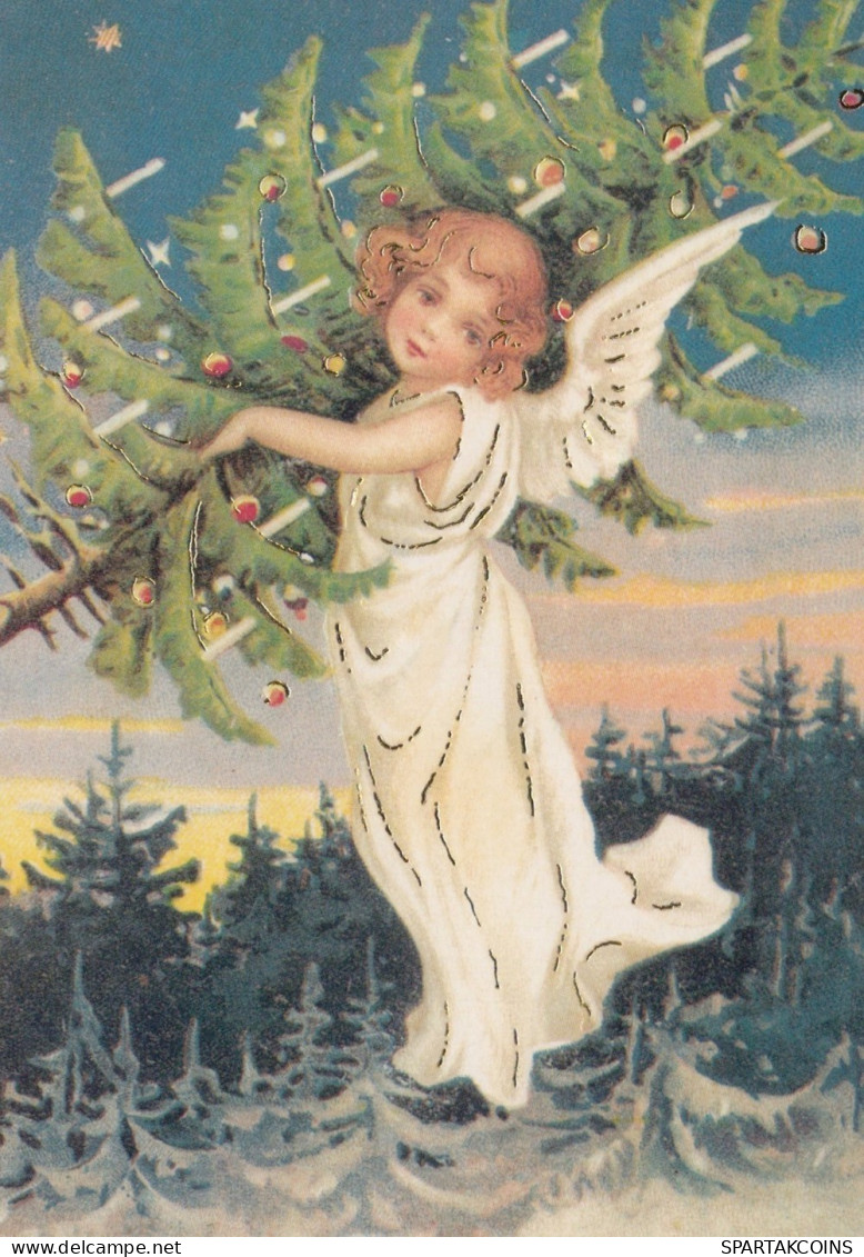 ANGELO Buon Anno Natale Vintage Cartolina CPSM #PAJ267.IT - Angeli