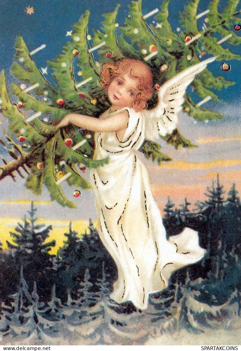 ANGELO Buon Anno Natale Vintage Cartolina CPSM #PAJ267.IT - Engel